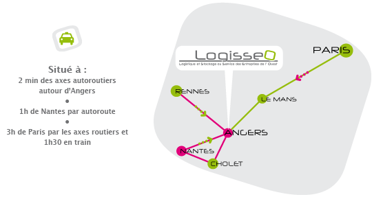 Carte localisation Logisseo Angers